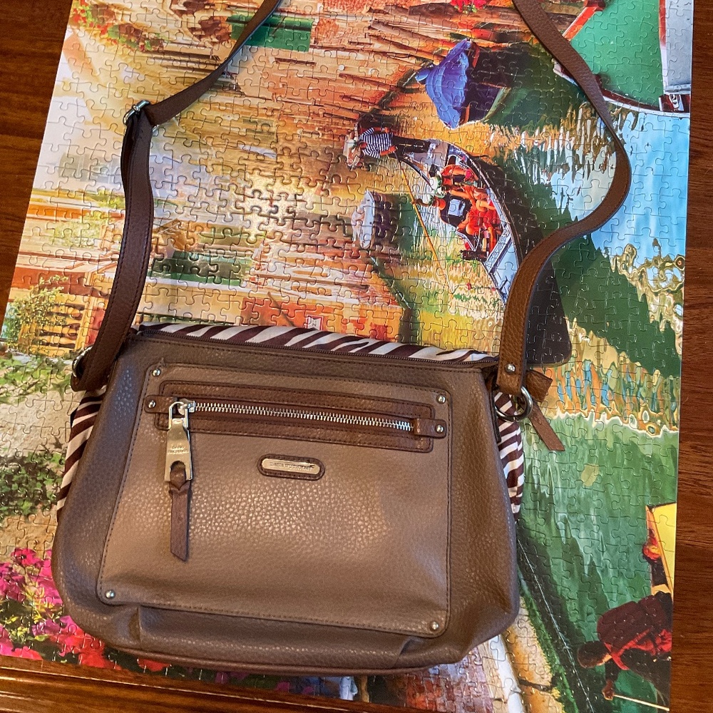 Dana Buchman Brown Leather Crossbody